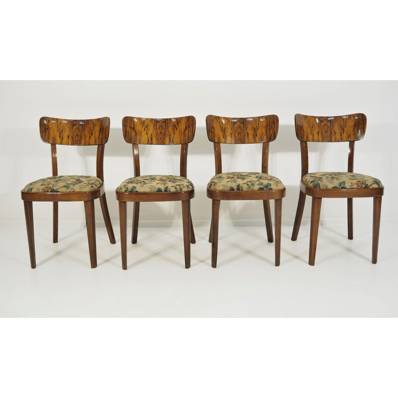 Set of 4 Vintage Art Deco Dining Chairs, 1960s