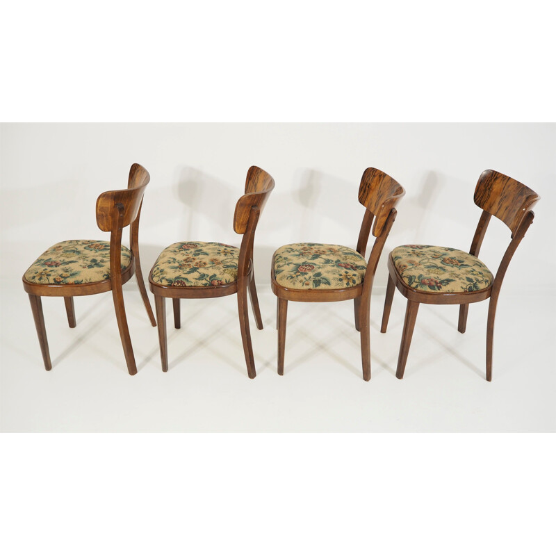 Set de 4 chaises à repas vintage Art Déco, 1960