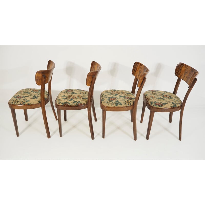 Set of 4 Vintage Art Deco Dining Chairs, 1960s