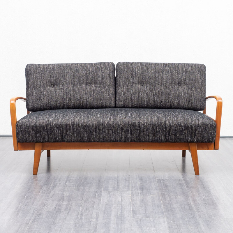 Vintage extendable sofa in cherrywood, 1950s