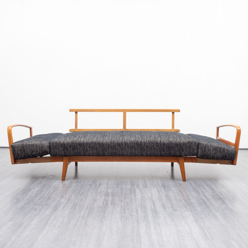 Vintage extendable sofa in cherrywood, 1950s