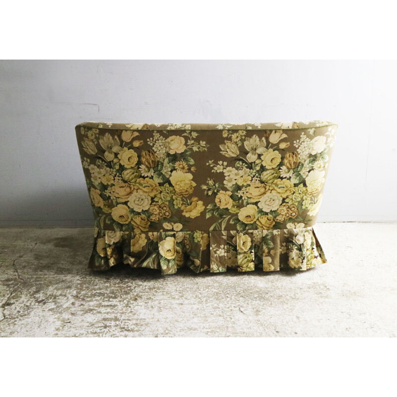 1960’s vintage mid century 2 seat floral sofa