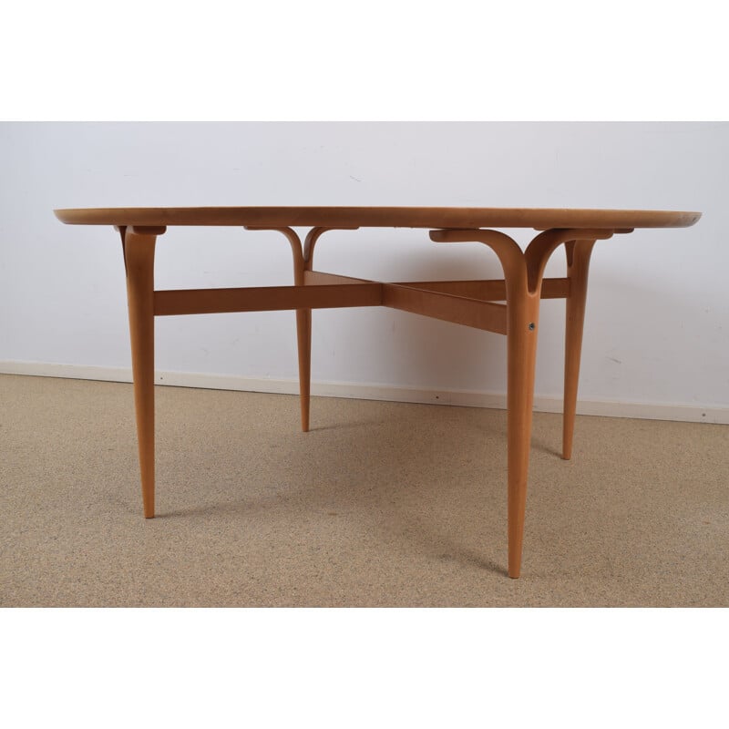 Vintage birchwood coffee table by Bruno Mathsson for Karl Mathsson