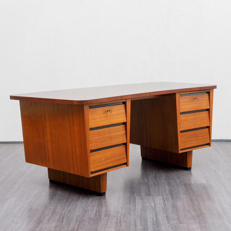 Vintage desk in walnut, 1950s