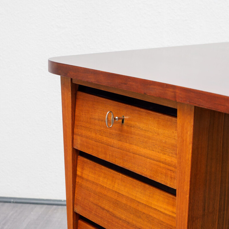 Vintage desk in walnut, 1950s