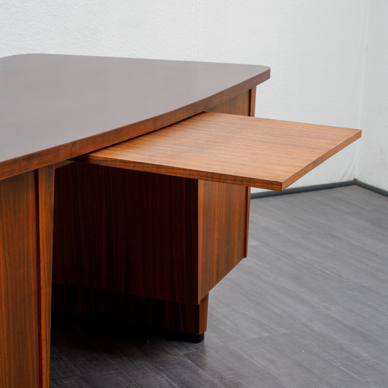 Vintage desk in walnut, 1950s