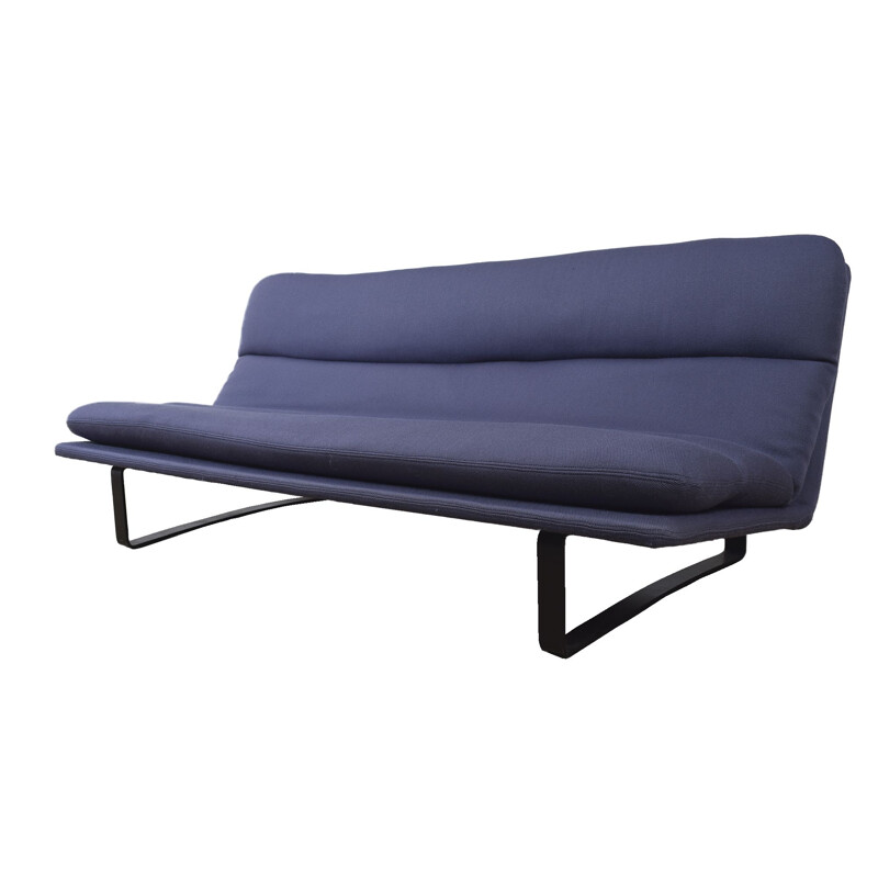 Vintage blue sofa Model C683 by Kho Liang Ie for Artifort