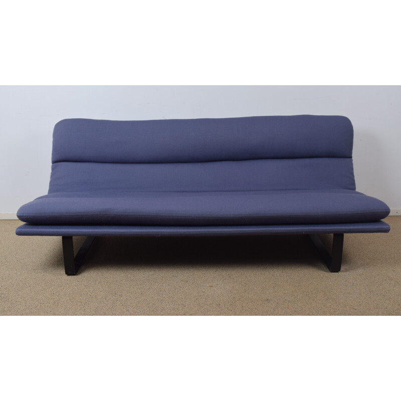 Model C683 Blue 3 seater sofa by Kho Liang Ie