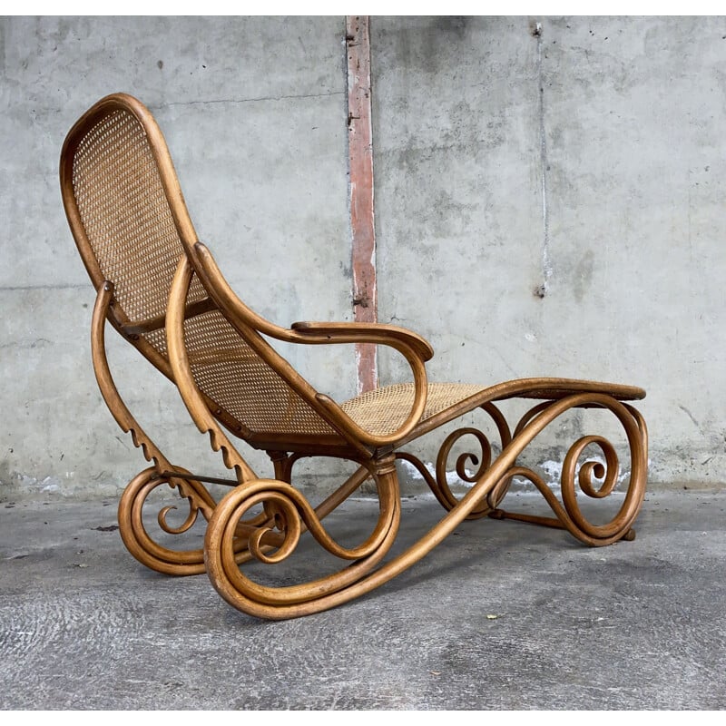 Chaise longue de madera vintage de Michaël Thonet