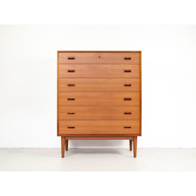 Vintage chest of drawers in teak by Omann Jun, Denmark, 1960s