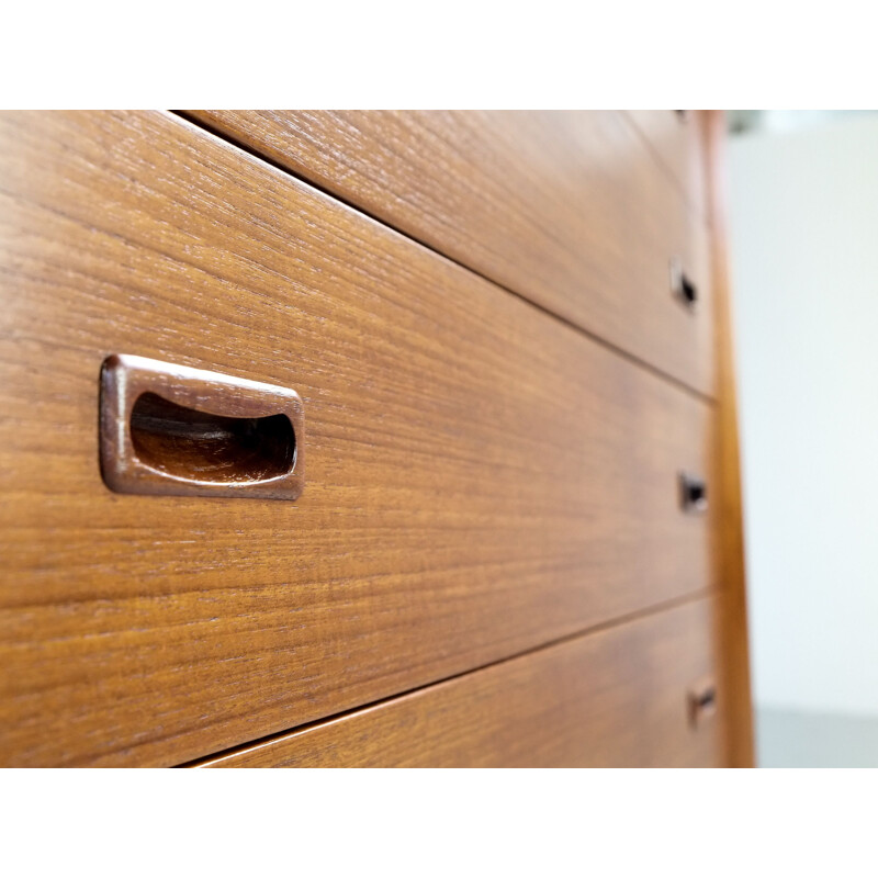 Vintage chest of drawers in teak by Omann Jun, Denmark, 1960s