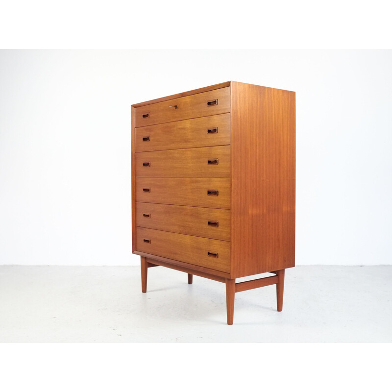 Vintage chest of drawers in teak by Omann Jun, Denmark, 1960s