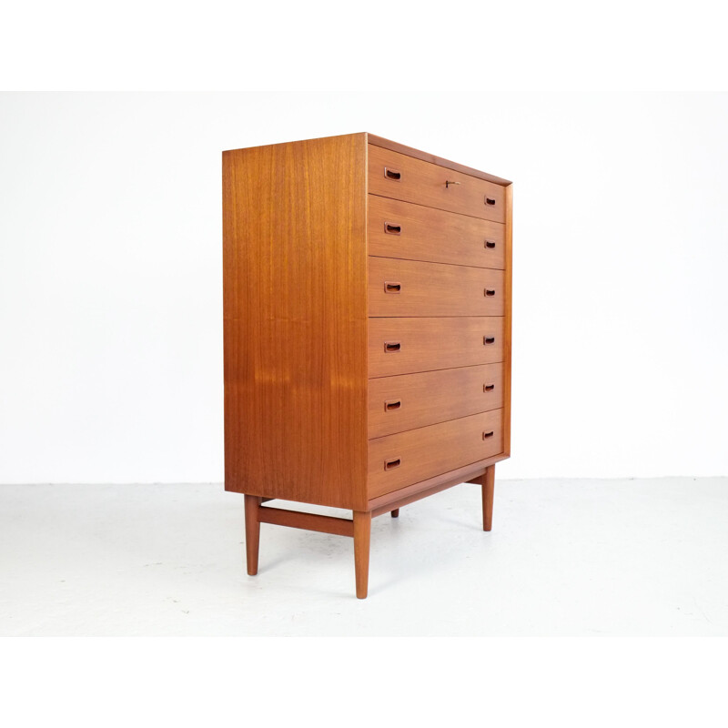 Vintage chest of drawers in teak by Omann Jun, Denmark, 1960s