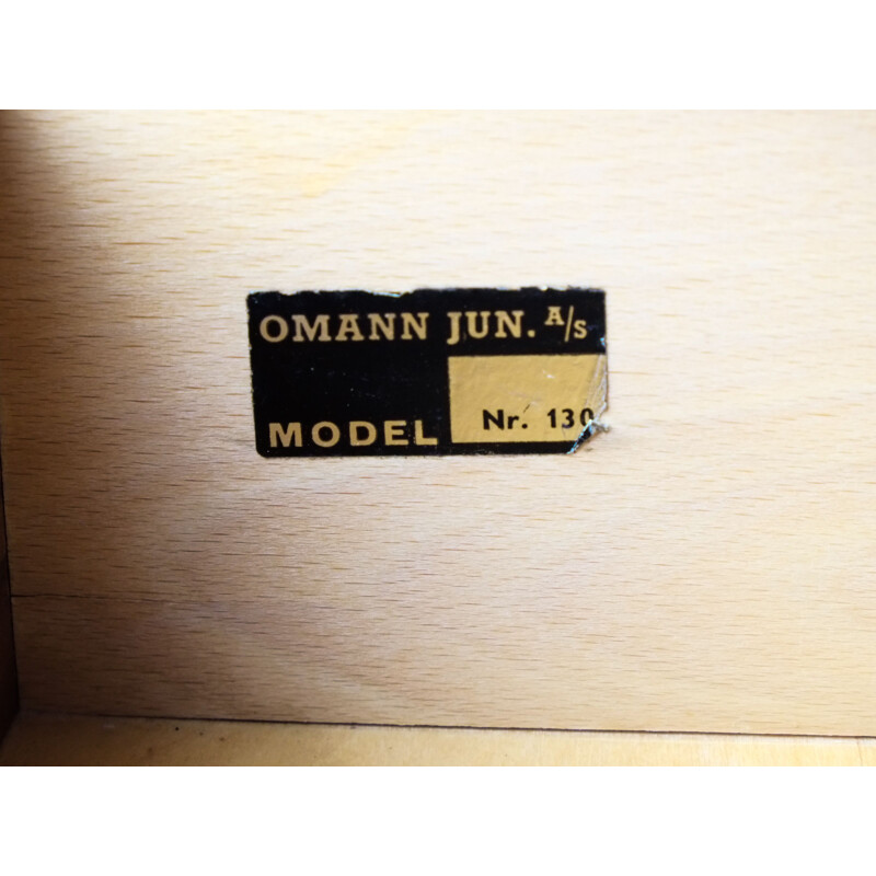 Vintage chest of drawers in teak by Omann Jun, Denmark, 1960s