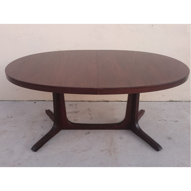 Large vintage rosewood table, 1950s
