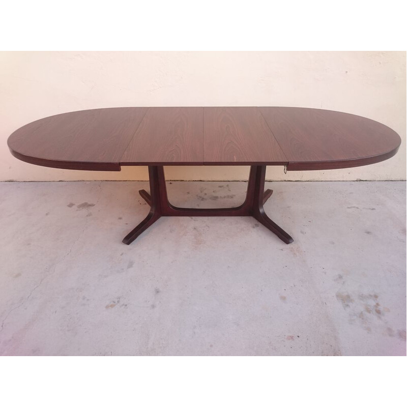 Large vintage rosewood table, 1950s