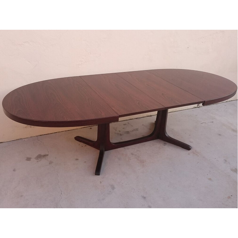 Large vintage rosewood table, 1950s