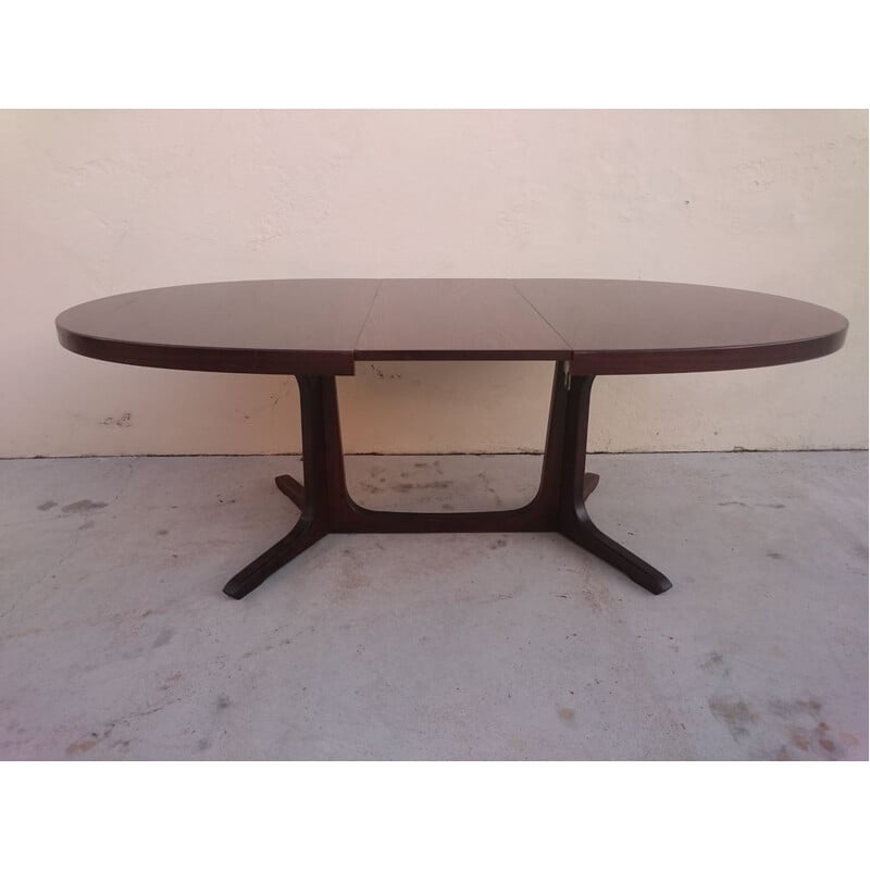 Large vintage rosewood table, 1950s