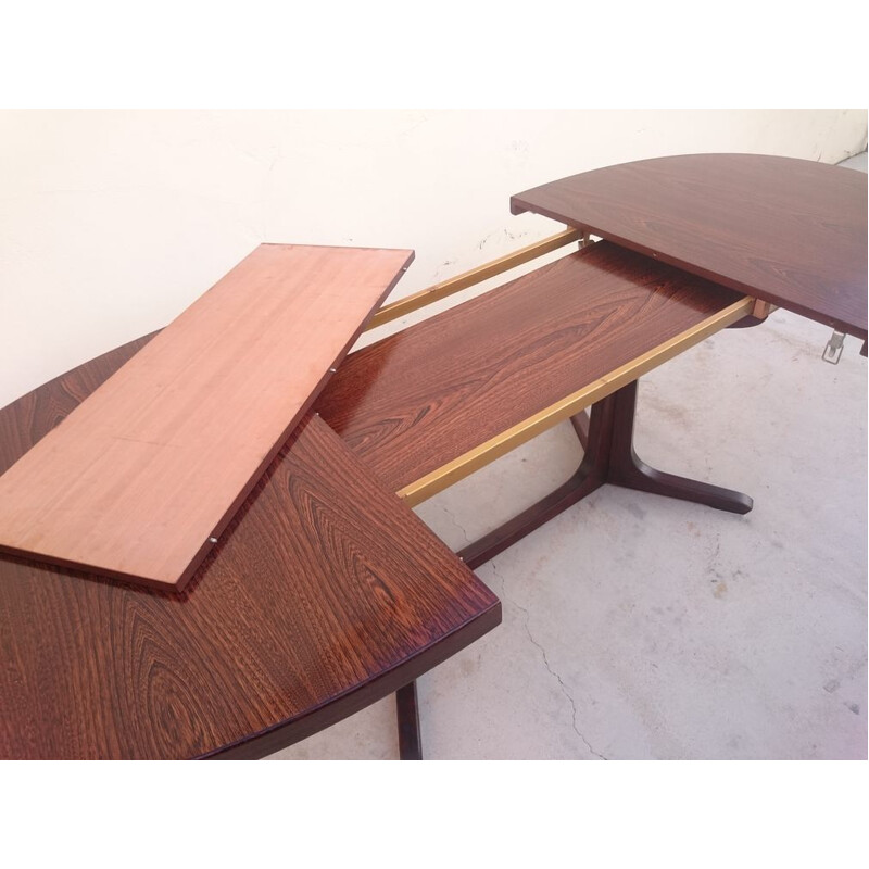 Large vintage rosewood table, 1950s