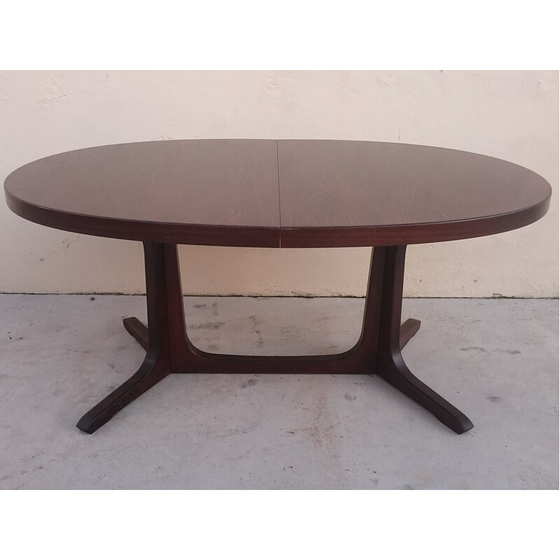 Large vintage rosewood table, 1950s