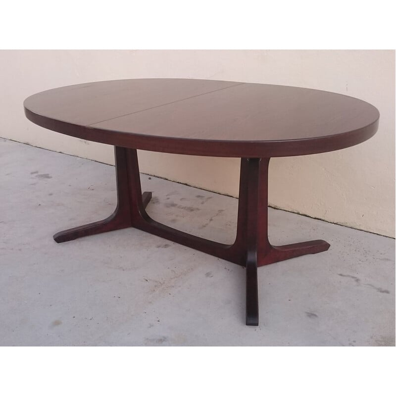 Large vintage rosewood table, 1950s