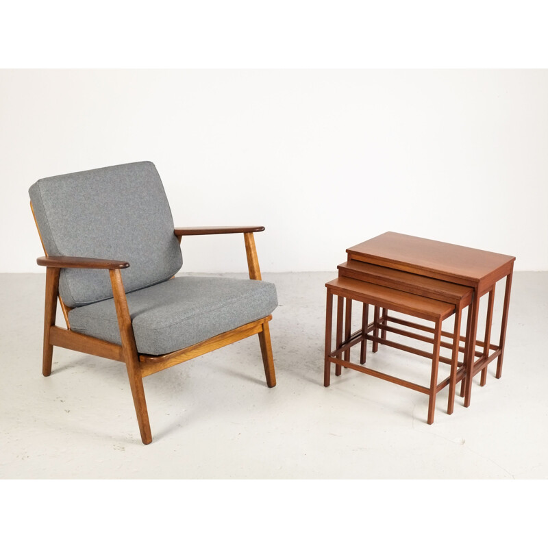 Vintage armchair in teak and oak, Denmark, 1960s