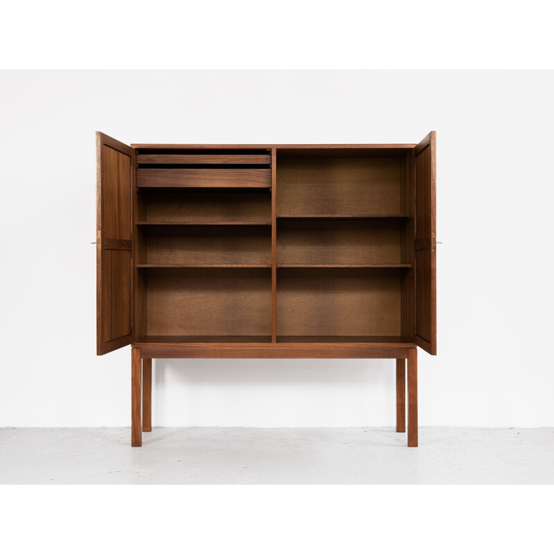 Vintage cabinet in teak and brass by Kurt Østervig, Denmark, 1960s