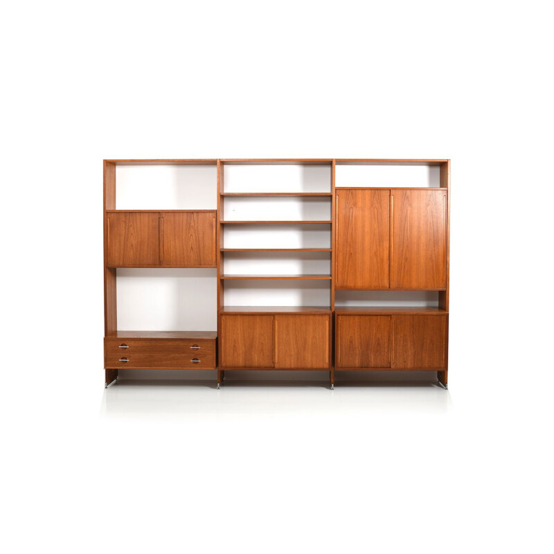 Vintage Ry100 Wall System in Teak by Hans J. Wegner for Ry Møbler, 1965