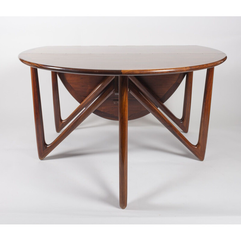Table vintage en palissandre de Kurt Østervig pour Jason Møbler, 1950
