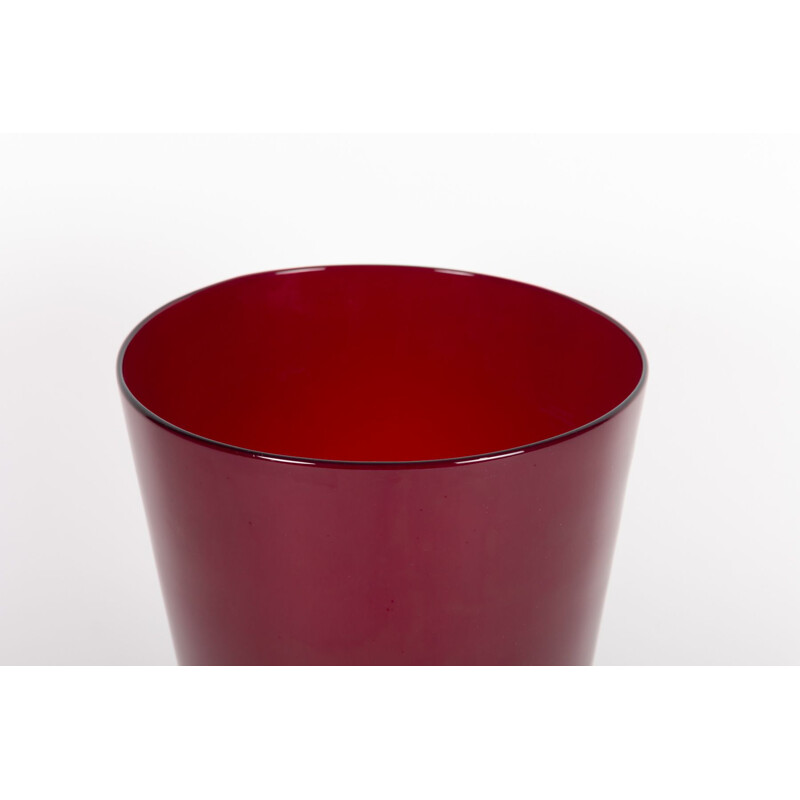 Vaso in vetro vintage di Carlo Scarpa per Venini Murano, 1950