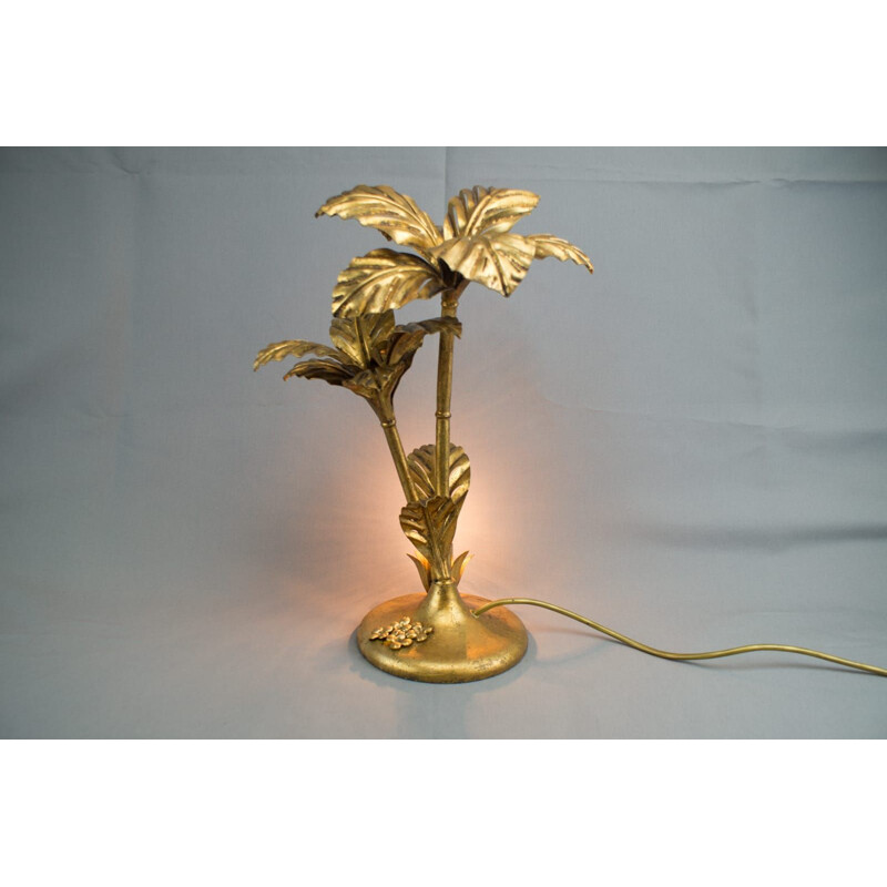 Lampe de table vintage en palmier de Hans Kögl, 1970