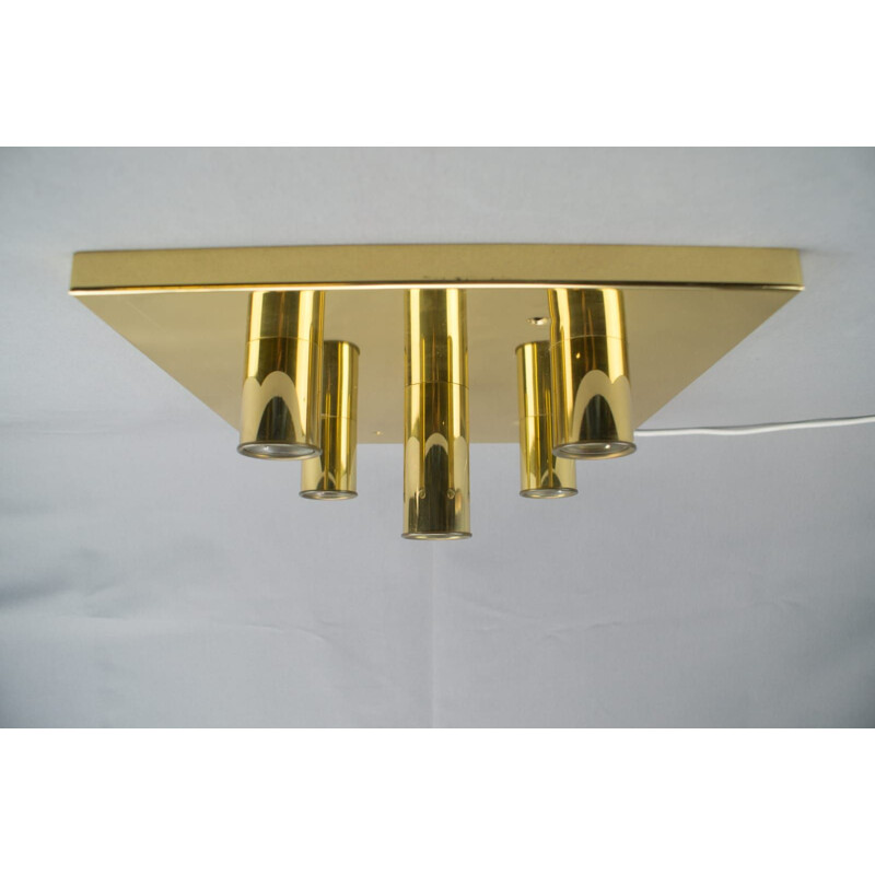 Vintage Brass Ceiling Lamp, Germany, 1960s