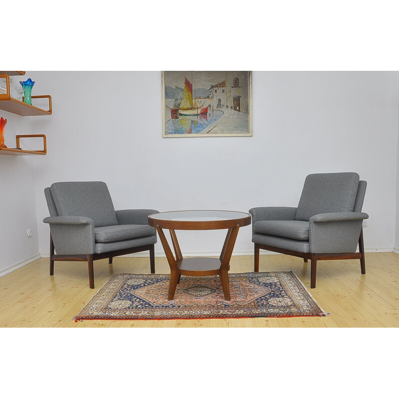 Set of 2 Jupiter armchairs by Finn Juhl For France & Søn