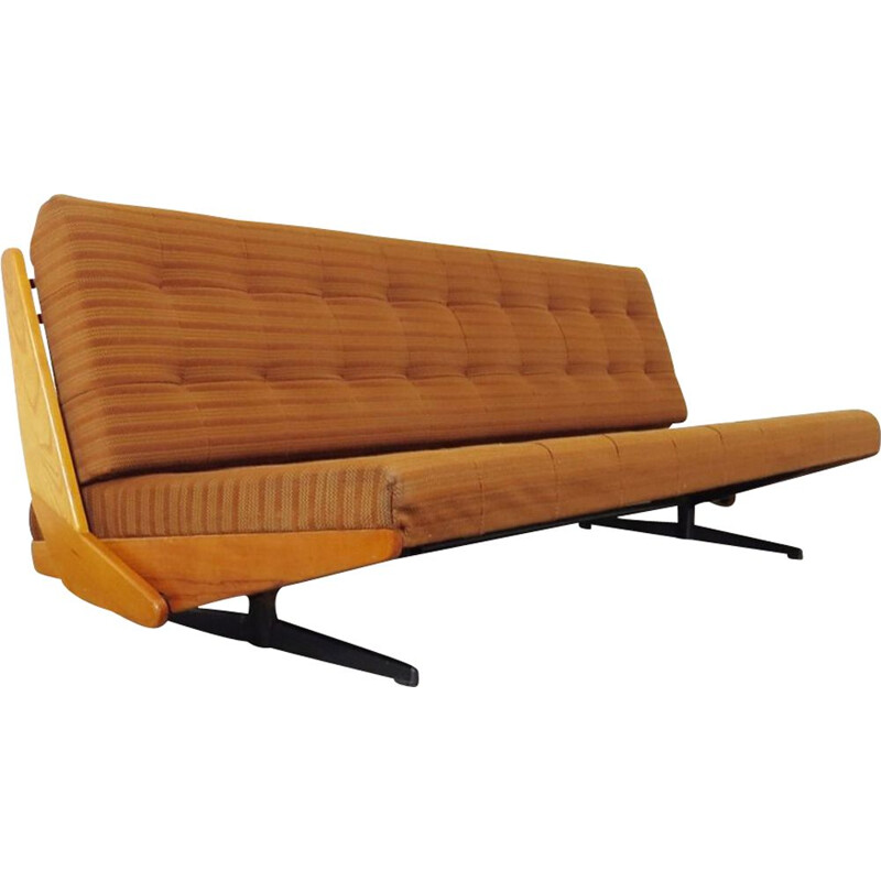 Vintage brown 3-seater Sofa by  Moravek and Munzur, Czechoslovakia, 1970