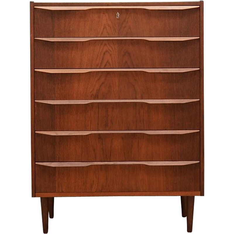 Vintage oak chest of drawers, Denmark, 1960-70s