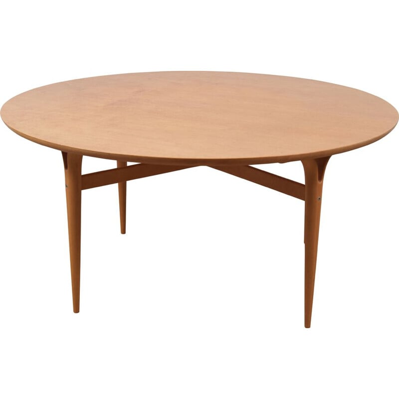 Vintage birchwood coffee table by Bruno Mathsson for Karl Mathsson