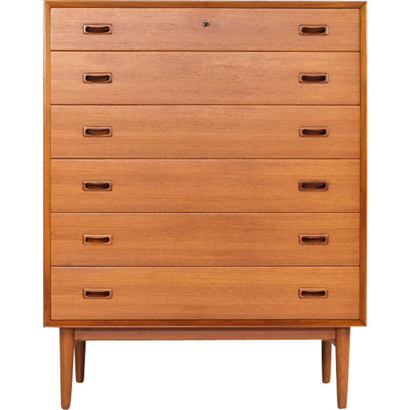 Vintage chest of drawers in teak by Omann Jun, Denmark, 1960s