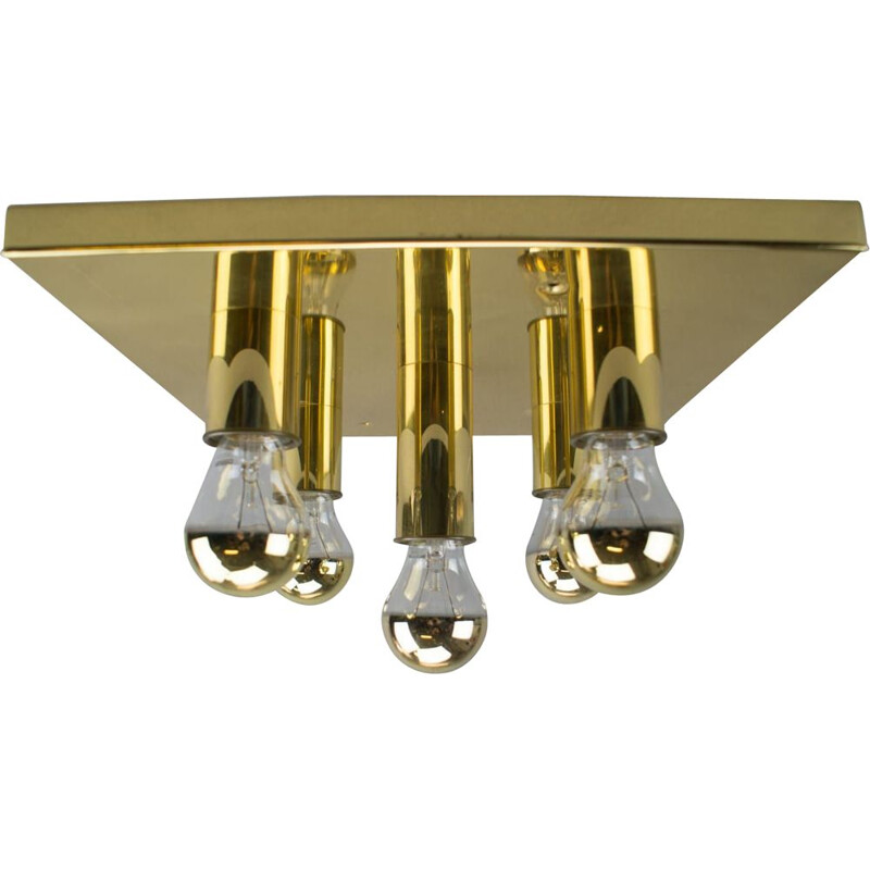 Vintage Brass Ceiling Lamp, Germany, 1960s