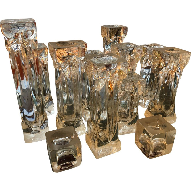 Vintage candleholders in Murano glass