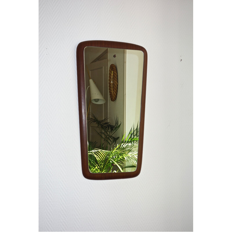 Scandinavian vintage teak mirror 1960s