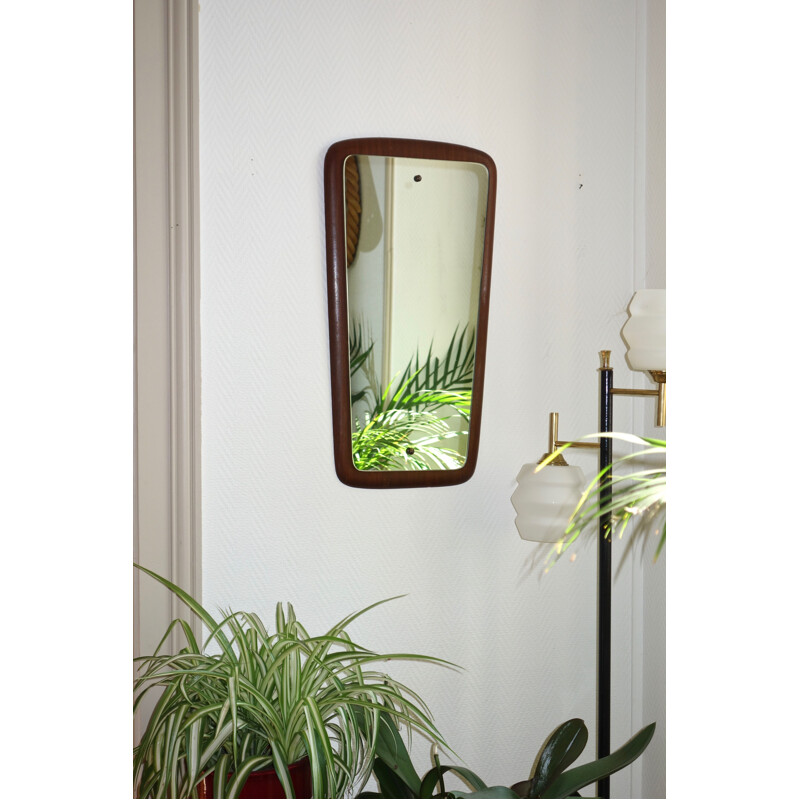 Scandinavian vintage teak mirror 1960s