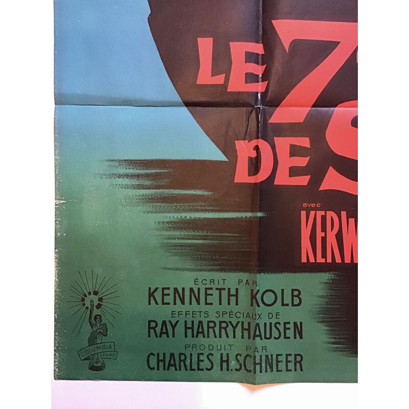 Affiche originale vintage française Le 7ème Voyage de Sindbad, 1958