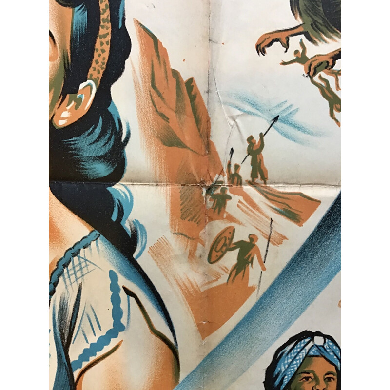 Affiche originale vintage française Le 7ème Voyage de Sindbad, 1958