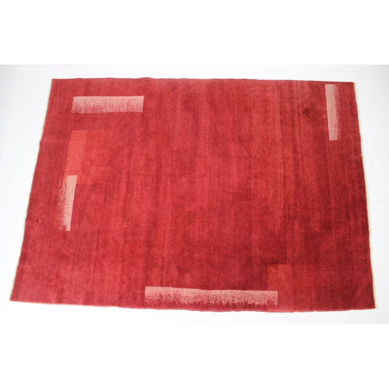 Vintage abstract design modernist rug 1970s