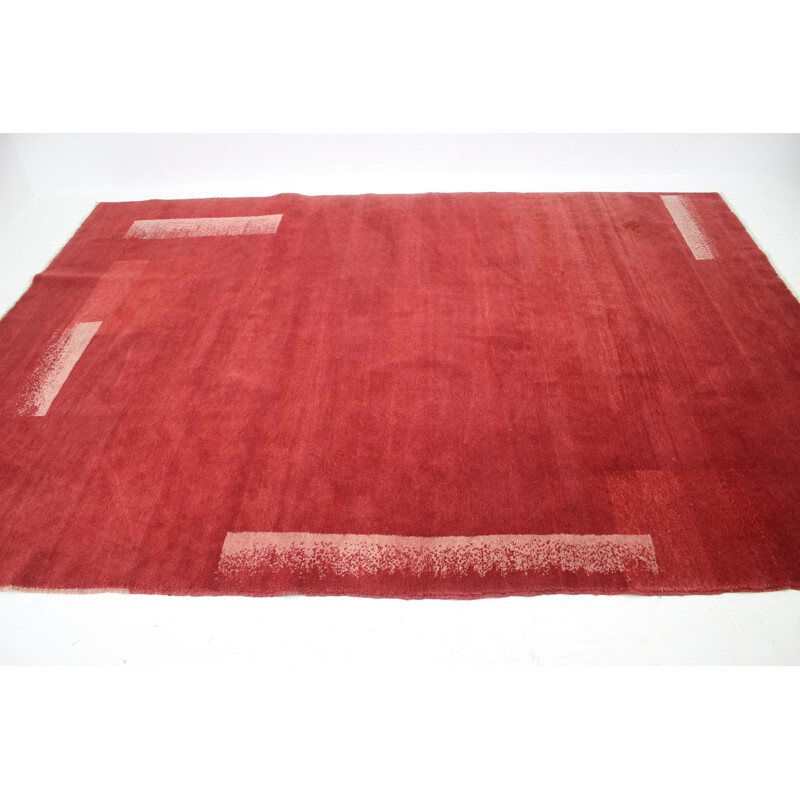 Vintage abstract design modernist rug 1970s