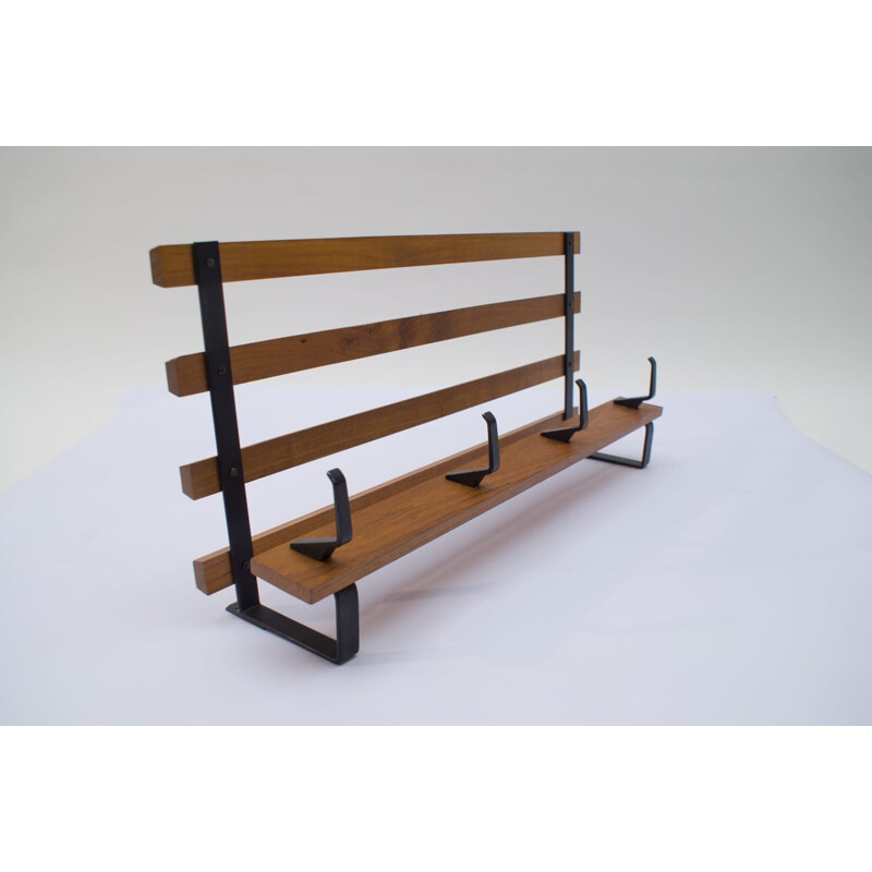 Vintage Scandinavian Teak Coat Rack, 1960s