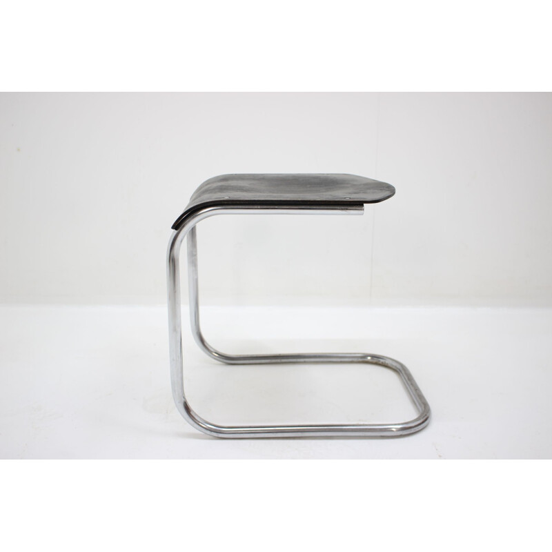 Set of 3 vintage chrome Bauhaus stools by Mart Stam, 1930s