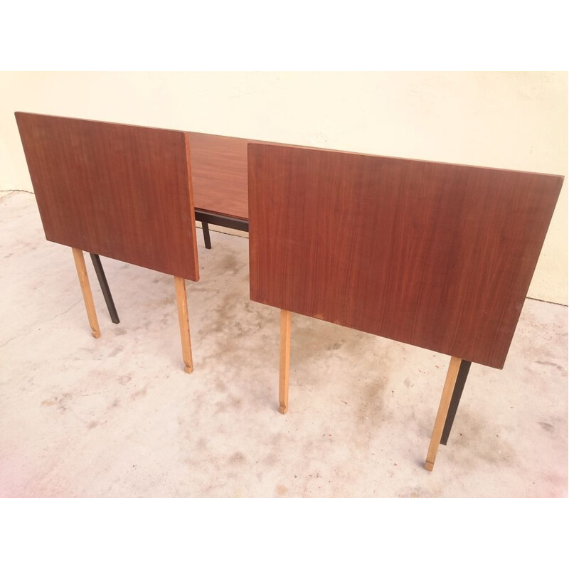 Grande table vintage scandinave en teck par Cees Braackman, 1950