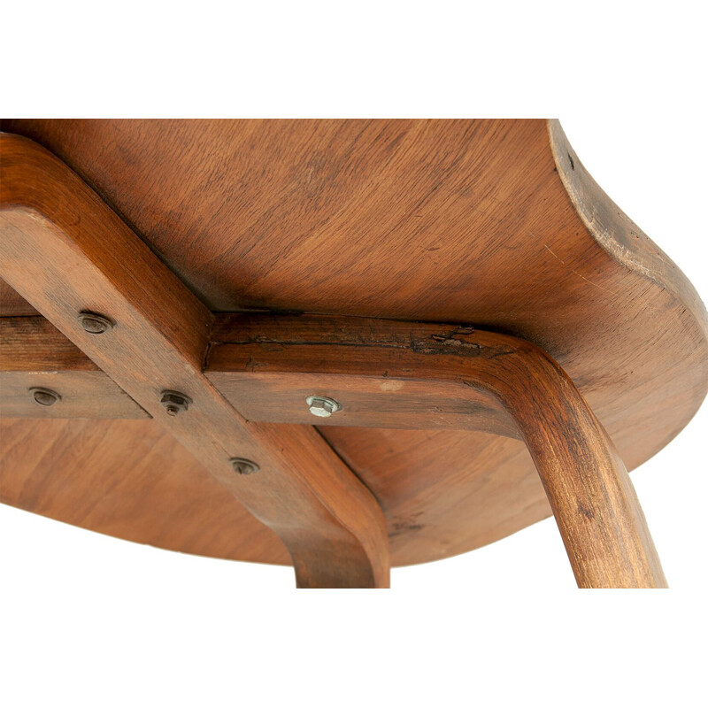 Norman Cherner vintage walnut chair by Plycraft