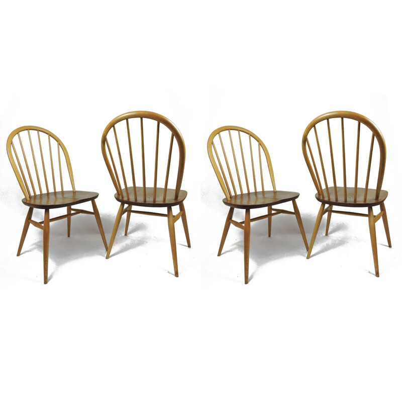 Vintage Windsor Dining Chairs by Lucian Ercolani for Ercol, Set of 4